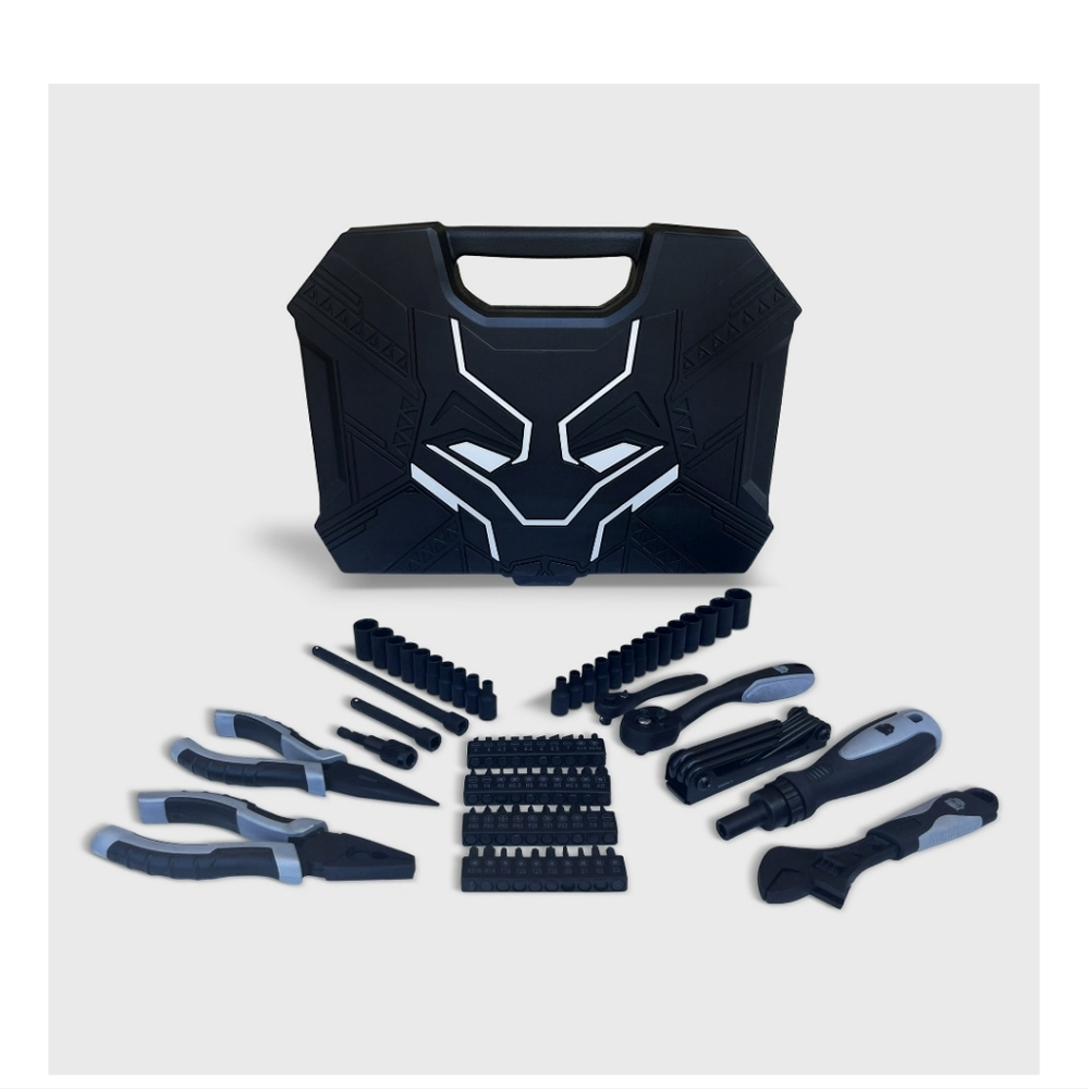 Silver Black Panther 82pc Giftable Tool Set with Socket Set and Hand Tools